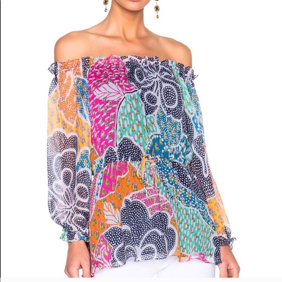 Diane Von Furstenberg Tops - DVF // Camila Off the Shoulder Flower Power Top